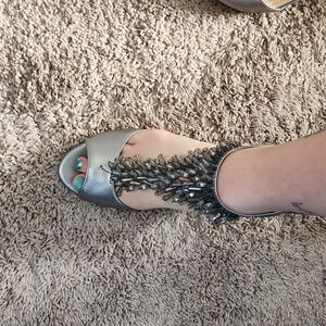 Brand new Alex Marie Silver Sandal dress heels size 8